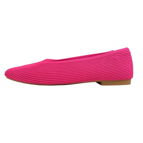 Vivaia Square Toe Knit Ballet Flats Pink EU 39.5 US 8.5 Preppy Smart Twee - Picture 5 of 12